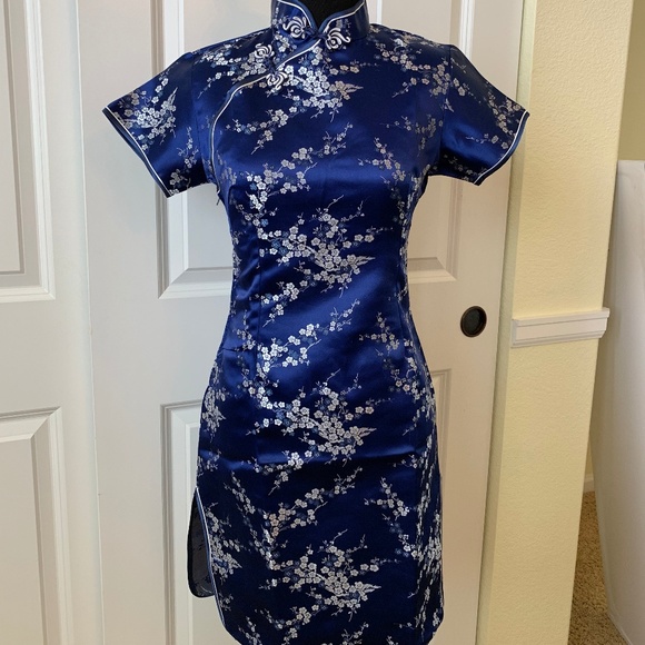 royal blue chinese dress